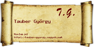 Tauber György névjegykártya