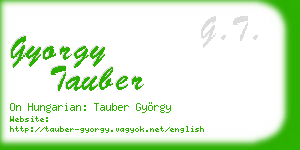 gyorgy tauber business card