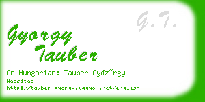 gyorgy tauber business card